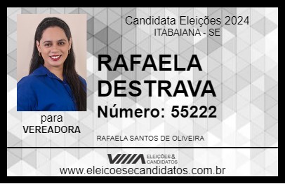 Candidato RAFAELA DESTRAVA 2024 - ITABAIANA - Eleições