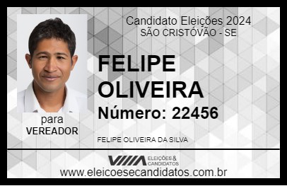 Candidato FELIPE OLIVEIRA 2024 - SÃO CRISTÓVÃO - Eleições