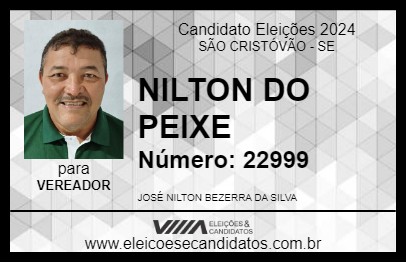 Candidato NILTON DO PEIXE 2024 - SÃO CRISTÓVÃO - Eleições