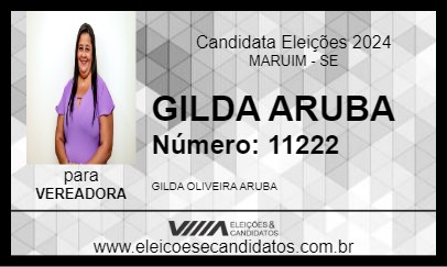 Candidato GILDA ARUBA 2024 - MARUIM - Eleições