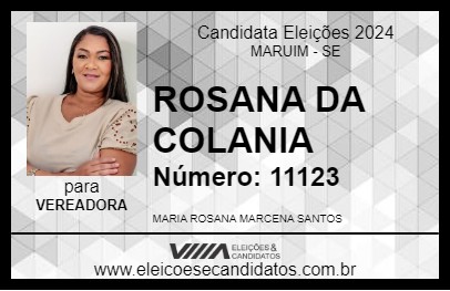 Candidato ROSANA DA COLÔNIA 2024 - MARUIM - Eleições