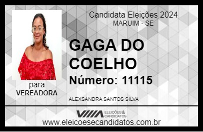 Candidato GAGA DO COELHO 2024 - MARUIM - Eleições