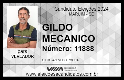 Candidato GILDO MECANICO 2024 - MARUIM - Eleições