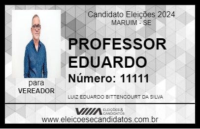 Candidato PROFESSOR EDUARDO 2024 - MARUIM - Eleições