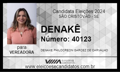 Candidato DENAKÊ 2024 - SÃO CRISTÓVÃO - Eleições