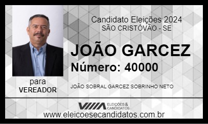 Candidato JOÃO GARCEZ 2024 - SÃO CRISTÓVÃO - Eleições