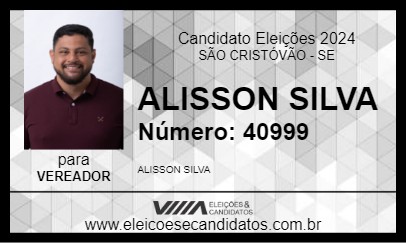 Candidato ALISSON SILVA 2024 - SÃO CRISTÓVÃO - Eleições