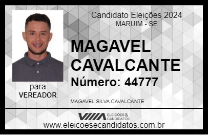 Candidato MAGAVEL CAVALCANTE 2024 - MARUIM - Eleições