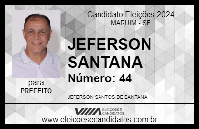 Candidato JEFERSON SANTANA 2024 - MARUIM - Eleições