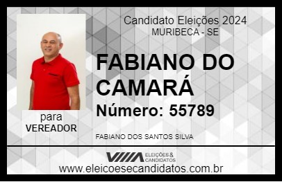 Candidato FABIANO DO CAMARÁ 2024 - MURIBECA - Eleições