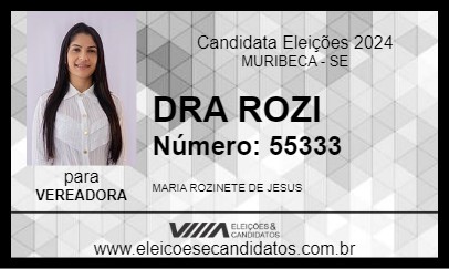 Candidato DRA ROZI 2024 - MURIBECA - Eleições