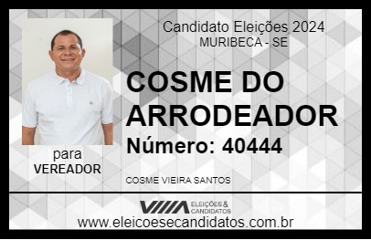 Candidato COSME DO ARRODEADOR 2024 - MURIBECA - Eleições