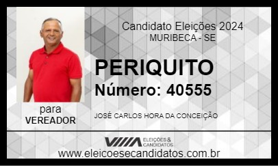 Candidato PERIQUITO 2024 - MURIBECA - Eleições