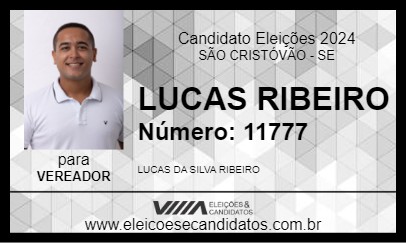 Candidato LUCAS RIBEIRO 2024 - SÃO CRISTÓVÃO - Eleições