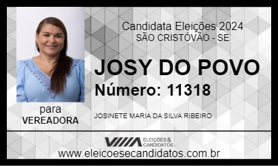 Candidato JOSY DO POVO 2024 - SÃO CRISTÓVÃO - Eleições