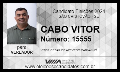 Candidato CABO VITOR 2024 - SÃO CRISTÓVÃO - Eleições