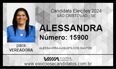 Candidato ALESSANDRA 2024 - SÃO CRISTÓVÃO - Eleições