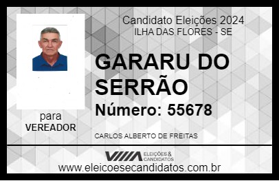 Candidato GARARU DO SERRÃO 2024 - ILHA DAS FLORES - Eleições