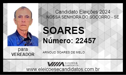 Candidato SOARES 2024 - NOSSA SENHORA DO SOCORRO - Eleições