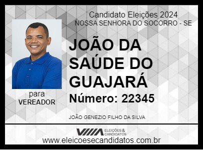 Candidato JOÃO DO POVO DO GUAJARÁ 2024 - NOSSA SENHORA DO SOCORRO - Eleições