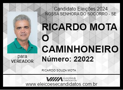 Candidato RICARDO MOTA O CAMINHONEIRO 2024 - NOSSA SENHORA DO SOCORRO - Eleições