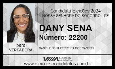 Candidato DANY SENA 2024 - NOSSA SENHORA DO SOCORRO - Eleições