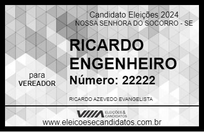 Candidato RICARDO ENGENHEIRO 2024 - NOSSA SENHORA DO SOCORRO - Eleições