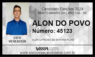 Candidato ALON DO POVO 2024 - SANTO AMARO DAS BROTAS - Eleições