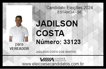 Candidato JADILSON COSTA 2024 - ESTÂNCIA - Eleições