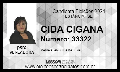 Candidato CIDA CIGANA 2024 - ESTÂNCIA - Eleições