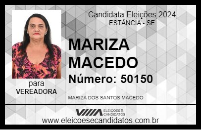 Candidato MARIZA MACEDO 2024 - ESTÂNCIA - Eleições