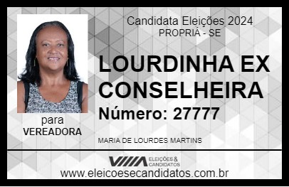 Candidato LOURDINHA EX CONSELHEIRA 2024 - PROPRIÁ - Eleições