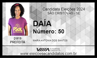 Candidato DAÍA 2024 - SÃO CRISTÓVÃO - Eleições