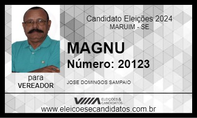 Candidato MAGNU 2024 - MARUIM - Eleições