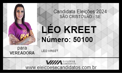 Candidato LÉO KREET 2024 - SÃO CRISTÓVÃO - Eleições