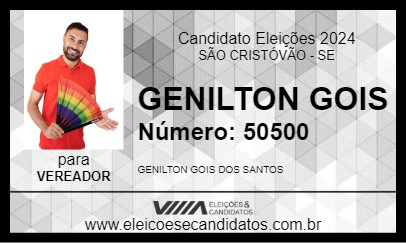 Candidato GENILTON GOIS 2024 - SÃO CRISTÓVÃO - Eleições