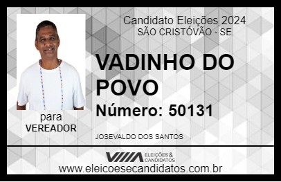 Candidato VADINHO DO POVO 2024 - SÃO CRISTÓVÃO - Eleições