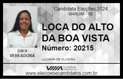 Candidato LOCA DO ALTO DA BOA VISTA 2024 - MARUIM - Eleições