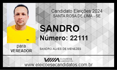 Candidato SANDRO 2024 - SANTA ROSA DE LIMA - Eleições