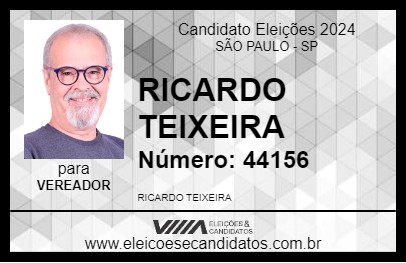 Candidato RICARDO TEIXEIRA 2024 - SÃO PAULO - Eleições