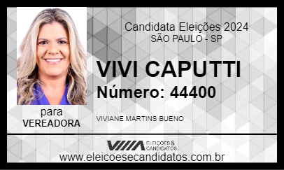 Candidato VIVI CAPUTTI 2024 - SÃO PAULO - Eleições