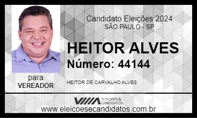 Candidato HEITOR ALVES 2024 - SÃO PAULO - Eleições