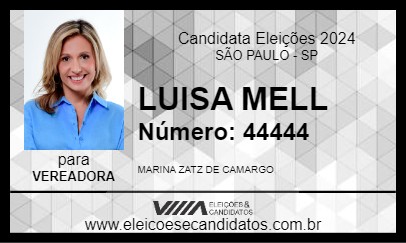 Candidato LUISA MELL 2024 - SÃO PAULO - Eleições