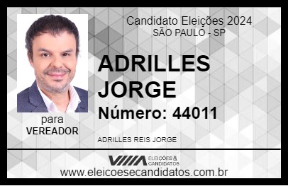 Candidato ADRILLES JORGE 2024 - SÃO PAULO - Eleições