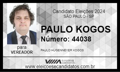 Candidato PAULO KOGOS 2024 - SÃO PAULO - Eleições