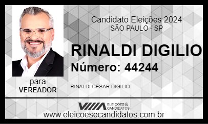 Candidato RINALDI DIGILIO 2024 - SÃO PAULO - Eleições