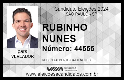 Candidato RUBINHO NUNES 2024 - SÃO PAULO - Eleições