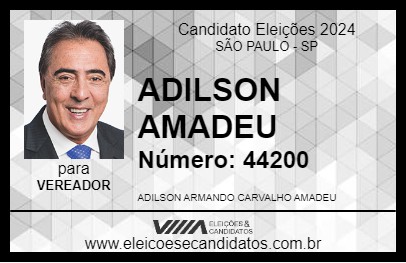 Candidato ADILSON AMADEU 2024 - SÃO PAULO - Eleições