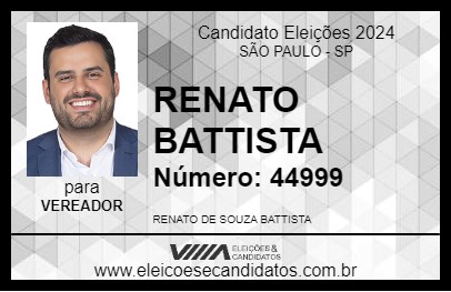 Candidato RENATO BATTISTA 2024 - SÃO PAULO - Eleições