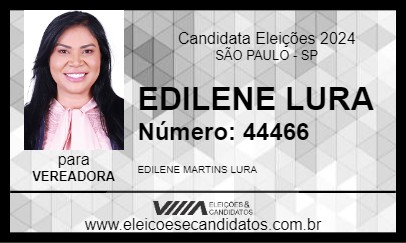 Candidato EDILENE LURA 2024 - SÃO PAULO - Eleições